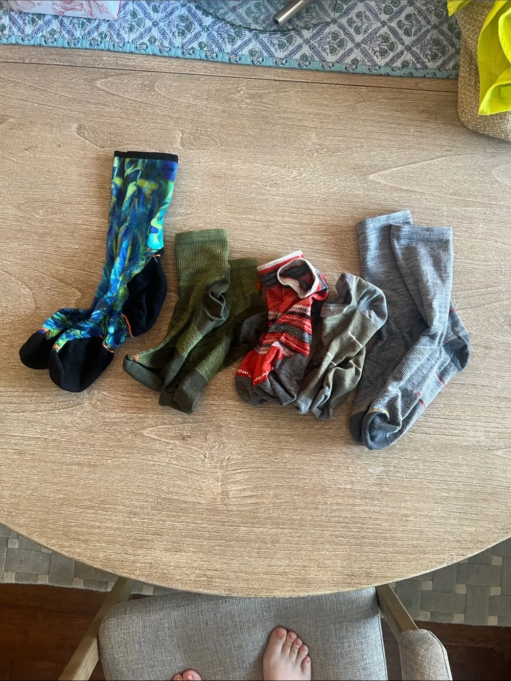 Men's Assorted Smartwool Running Socks - Multi Color Pack